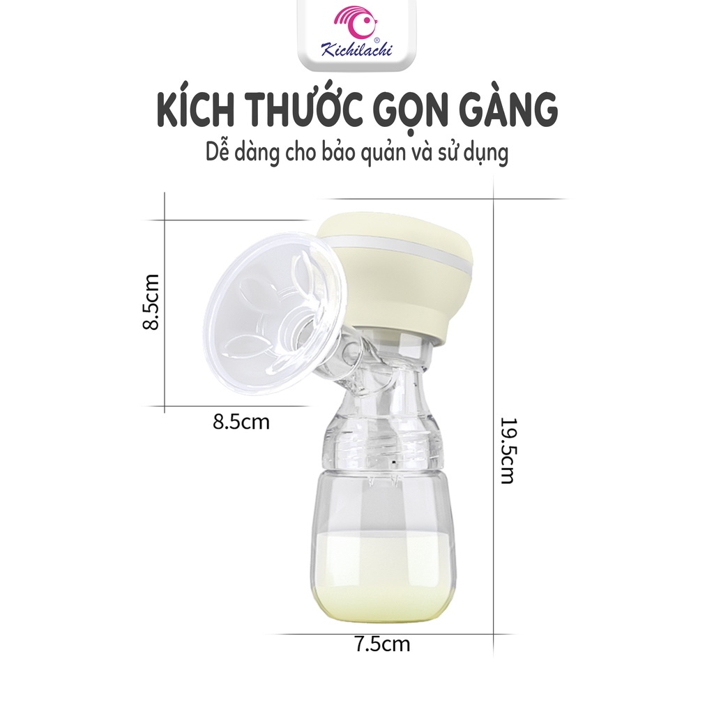 Máy hút sữa điện đơn Kichilachi bình hút sữa êm, máy vắt sữa không đau, ít tiếng ồn
