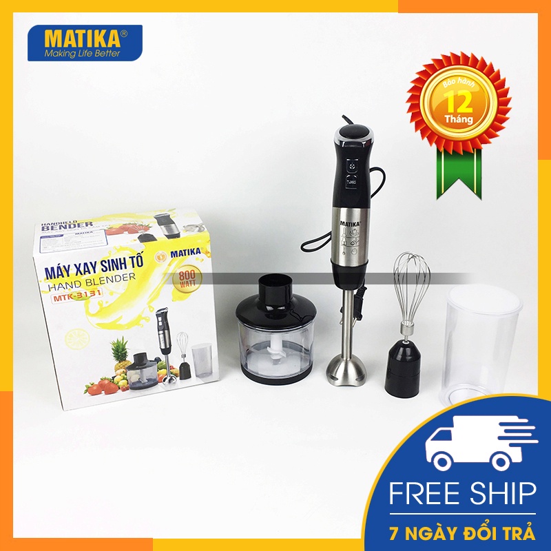 Máy Xay Sinh Tố Cầm Tay MATIKA Đa Năng MTK-3131