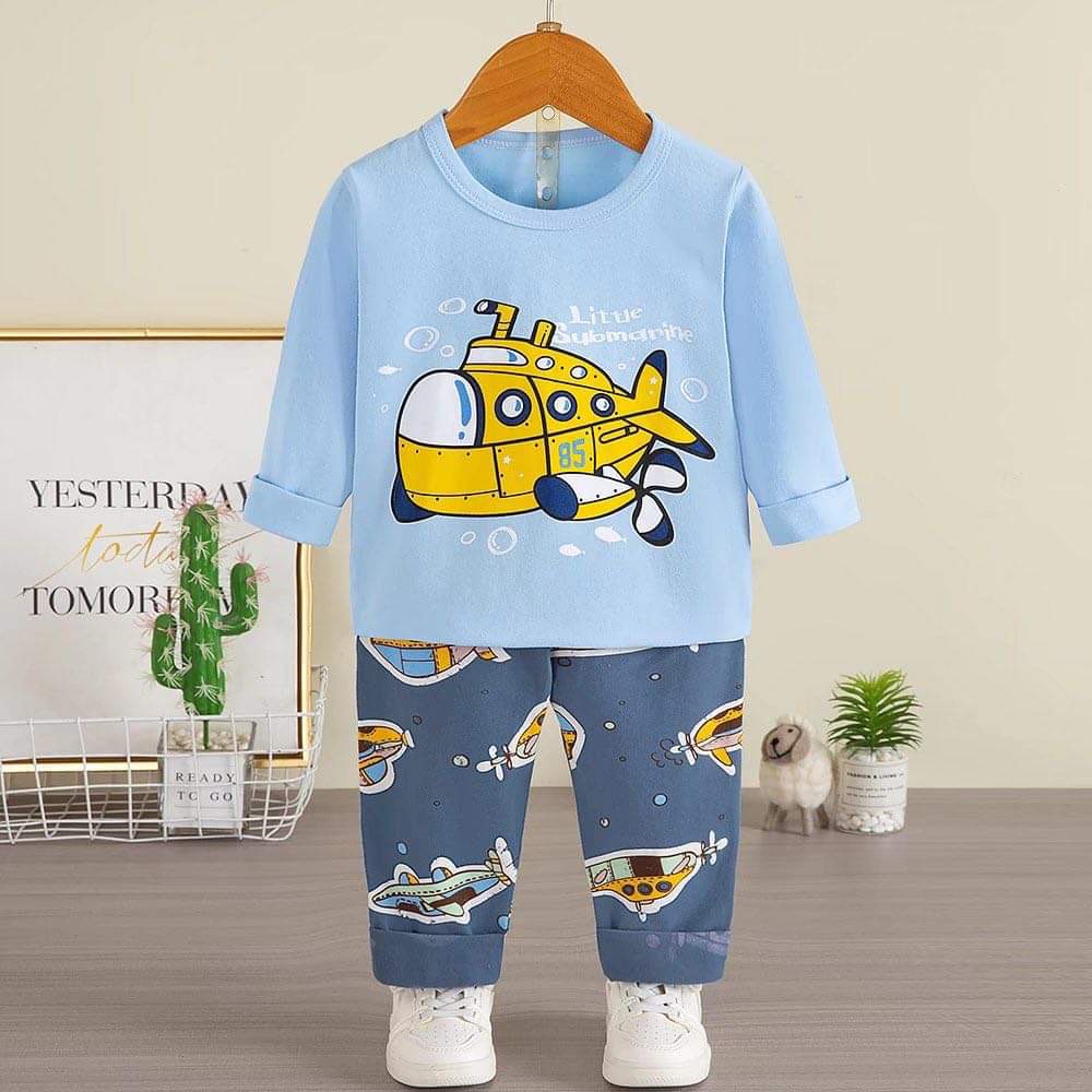 Đồ bộ bé trai quảng châu xuất Hàn - Bộ quần áo dài tay cotton xuất hàn cho bé trai