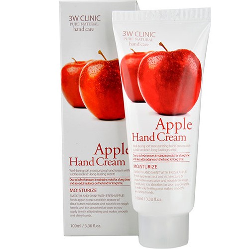 KEM DƯỠNG DA TAY HƯƠNG TÁO APPLE HAND CREAM 3W CLINIC 100ml