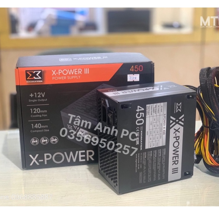 Nguồn máy tính Xigmatek Z-POWER 600 EN45945 - 500W Hiệu suất 80 plus white (Z600)