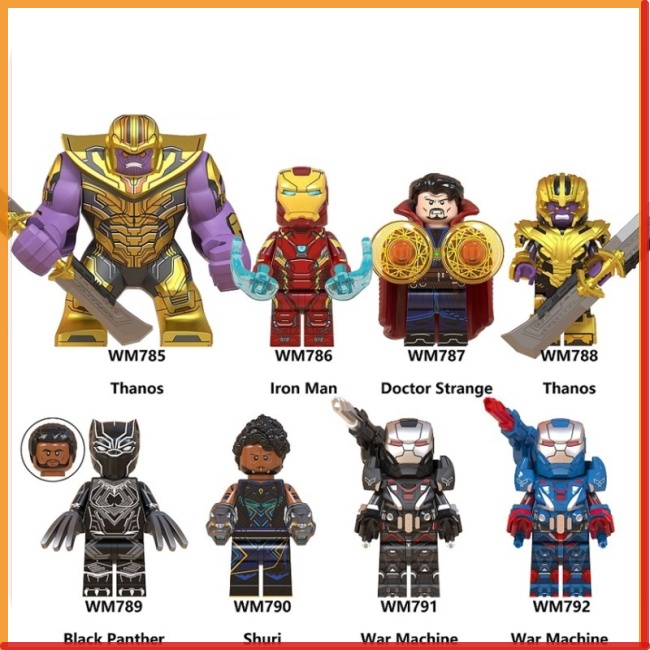 Mô Hình Đồ Chơi Lego Nhân Vật Siêu Anh Hùng Avenger Thanos Black Panther War Iron Man