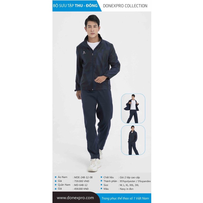 {HÀNG CHÍNH HÃNG} Áo KHOÁC THỂ THAO NAM MDE 248-12-08