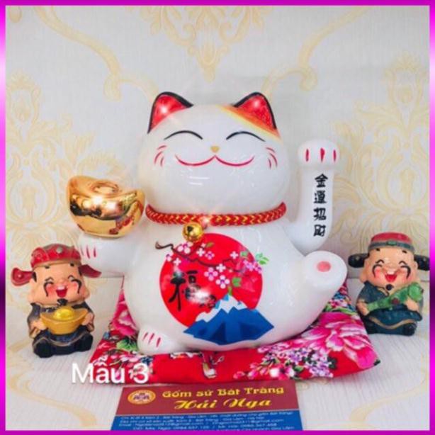 (BÁN GIÁ TẬN GỐC) MÈO THẦN TÀI MAY MẮN VẪY TAY Maneki Neko (kèm sạc và đệm)