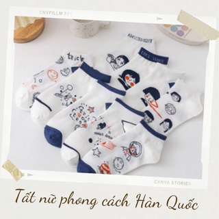 Tất nữ phong cách Hàn Quốc dễ thương cute 😍😍😍
