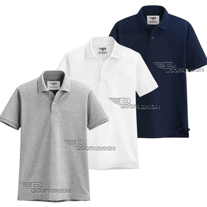 Áo thun nam cổ bẻ big size trên 80kg Pigofashion chuẩn cao cấp PB01 (xanh đen) chọn lựa màu ghi chú | BigBuy360 - bigbuy360.vn