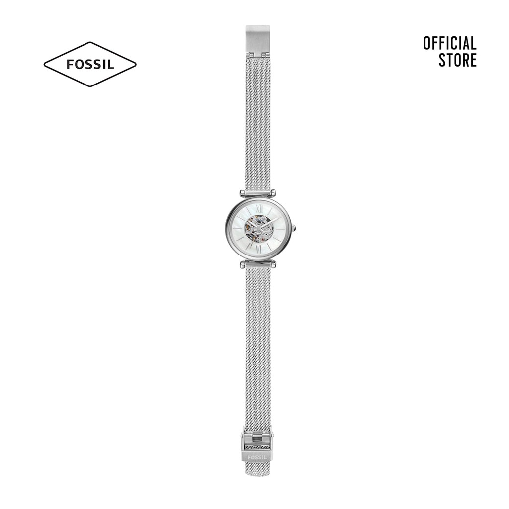 Đồng hồ nữ Fossil Carlie Mini Automatic dây thép không gỉ ME3189 - màu bạc