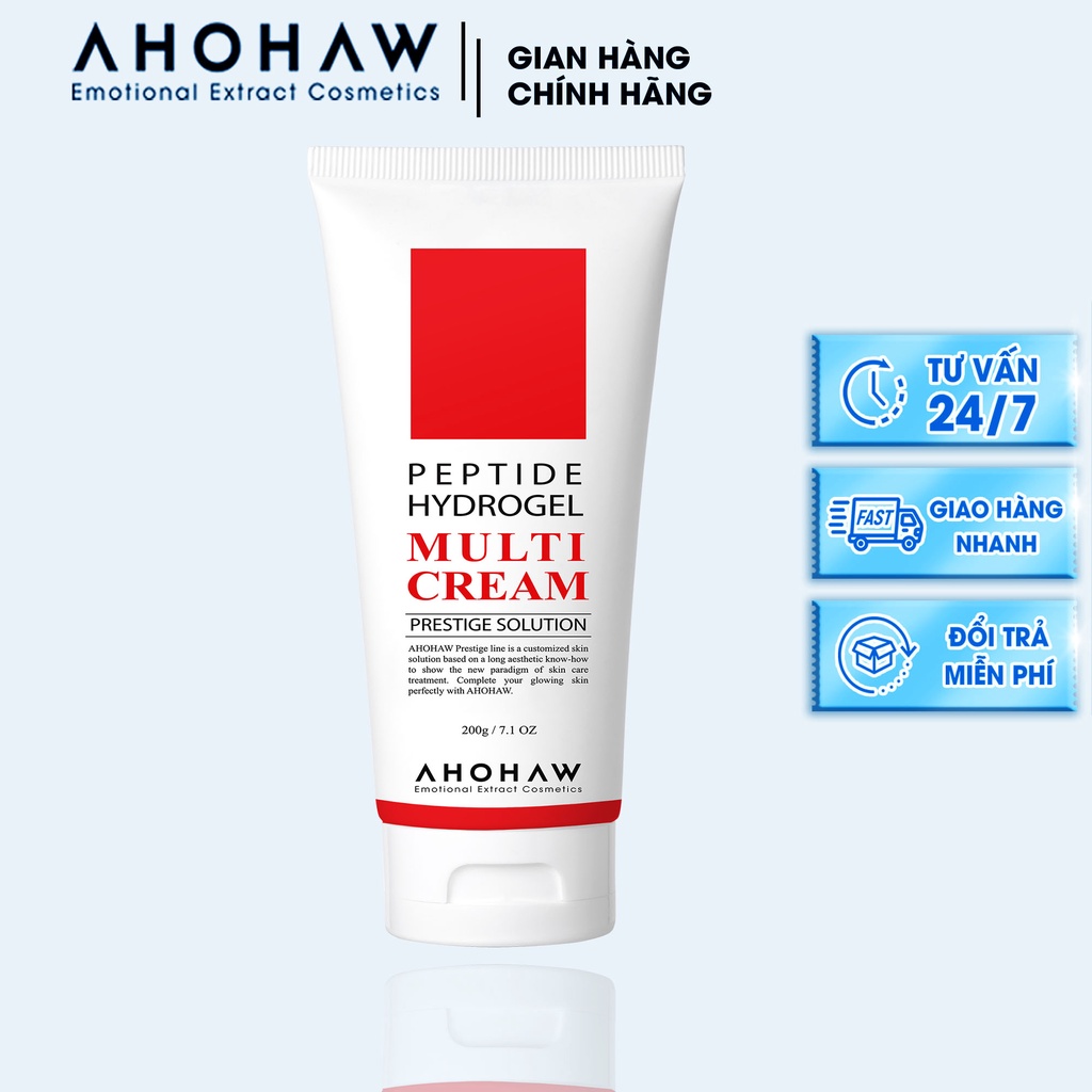 Kem Dưỡng Đa Chức Năng Ahohaw Màu Đỏ Peptide Hydrogel Multi Cream AHOHAW