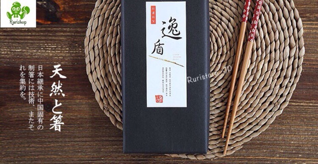 Đũa ăn Nhật Bản-bộ 5 đôi mẫu hoạ tiết hoa anh đào xanh, đỏ truyền thống