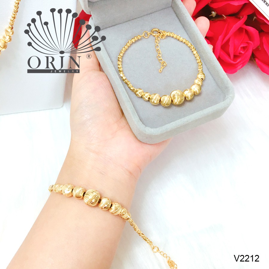 Lắc bi nữ, vòng bi nữ, vòng đeo tay bền màu thiết kế cao cấp Orin V2212