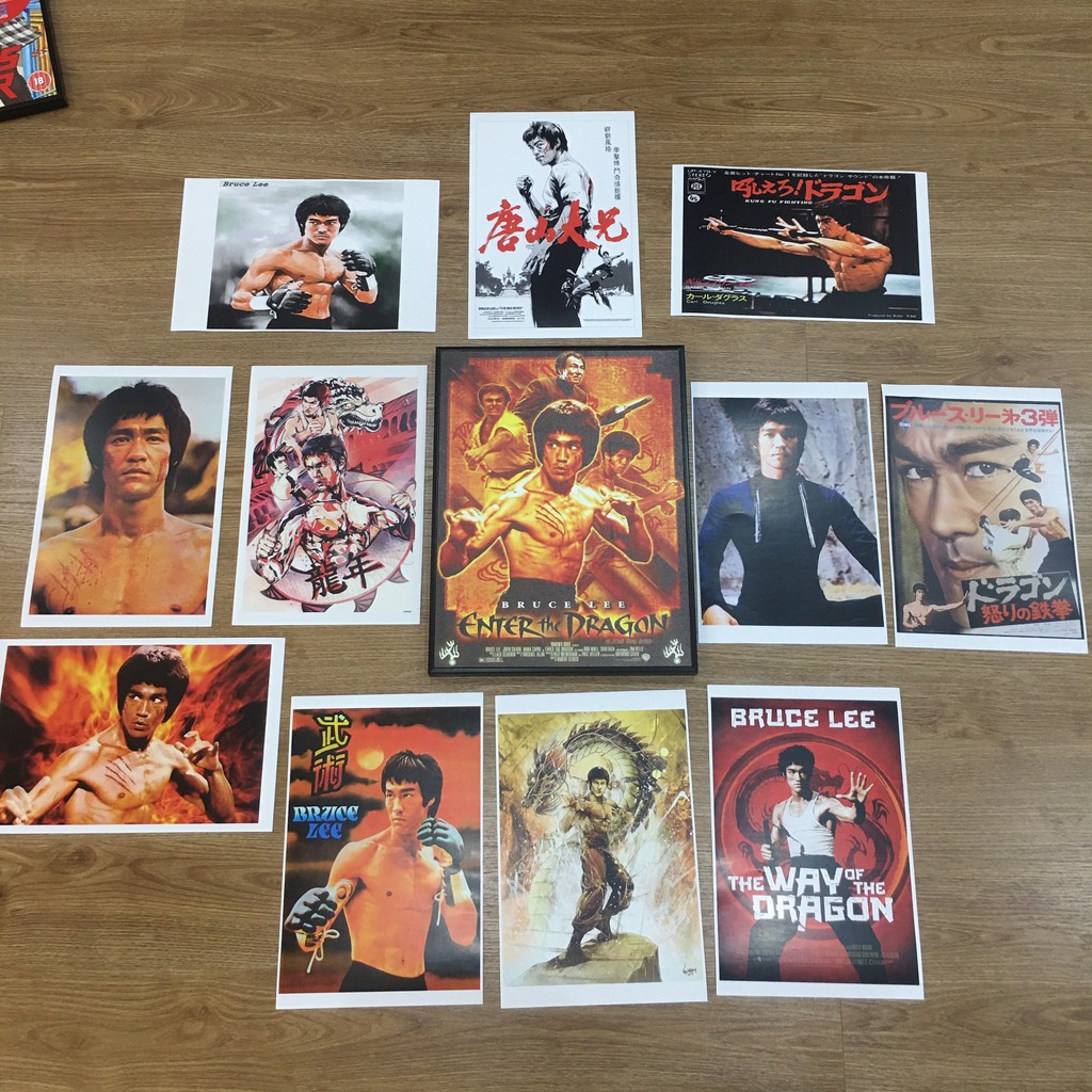 Tranh canvas khung gỗ hình Lý Tiểu Long chọn hình theo yêu cầu