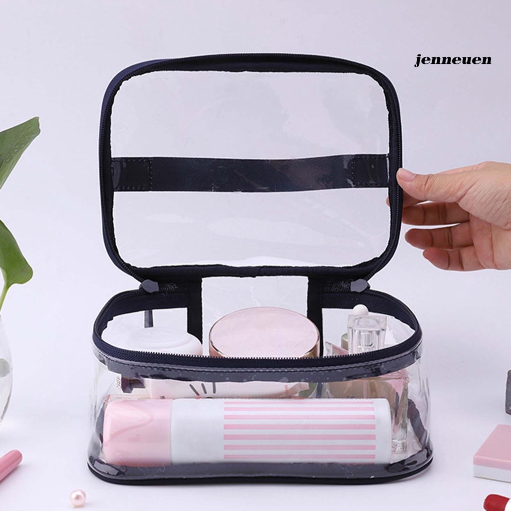 Je- Túi Đựng Đồ Dùng Cá Nhân Trong Suốt Chống Thấm Nước Có Khóa Kéo Dùng Khi Đi Du Lịch