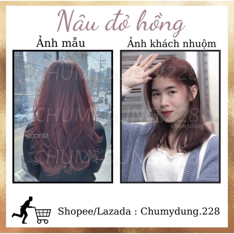 Thuốc nhuộm nâu đỏ hồng