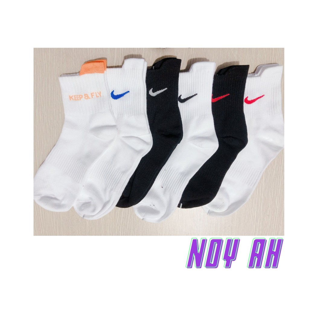(Hàng đẹp giá rẻ) Tất vớ cổ cao trơn Nike, Adidas cho nam kiểu dáng thể thao, dày dặn