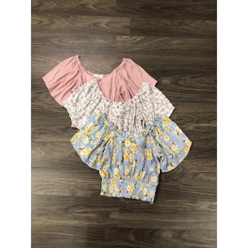 Áo Pink Rose smocking xuất xịn