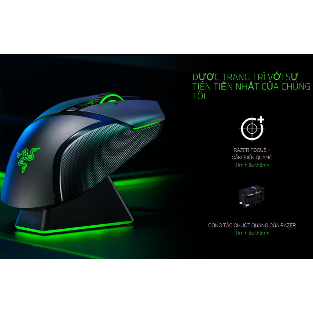 Chuột không dây Razer Basilisk Ultimate with Charging Dock