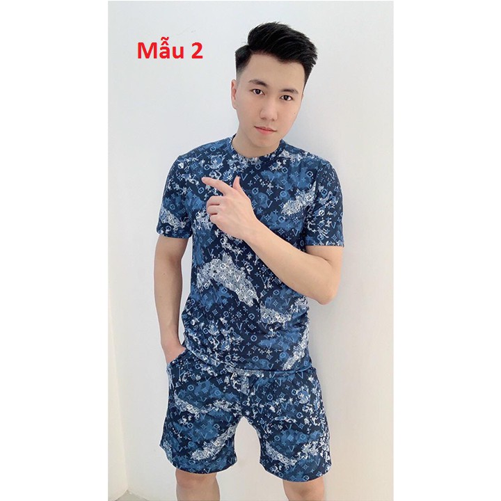 Bộ Quần Áo Cộc Tay Chất Cotton Dày Dặn Họa Tiết Cực Đẹp, Đồ Bộ Mặc Hè Siêu Mềm Siêu Mát - AF2