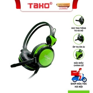 Tai nghe TAKO 590F-13T4 chụp tai chơi game có dây, có mic. Chính hãng Tako, BH 6 tháng