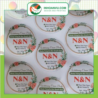IN DECAL DÁN KEM MỸ PHẨM N&N THIẾT KẾ THEO YÊU CẦU