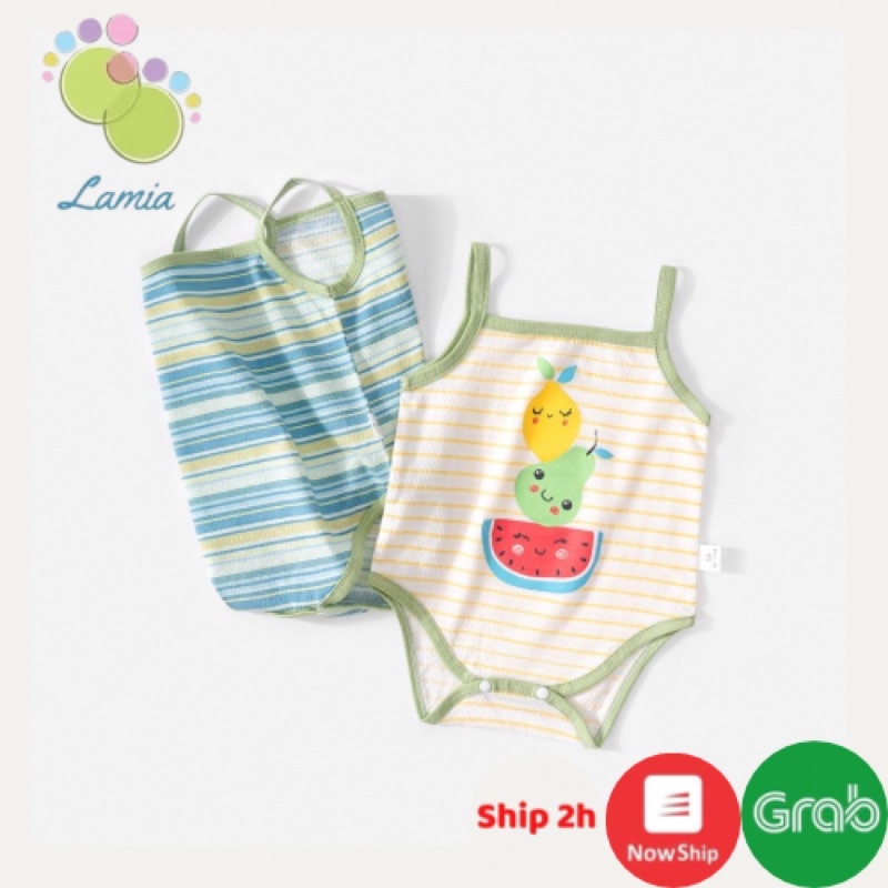 BODYSUIT 2 DÂY MÙA HÈ VẢI THÔNG HƠI MỎNG MÁT CHO BÉ TRAI BÉ GÁI 𝟏𝟐𝐁𝐃𝐒𝟐𝐃