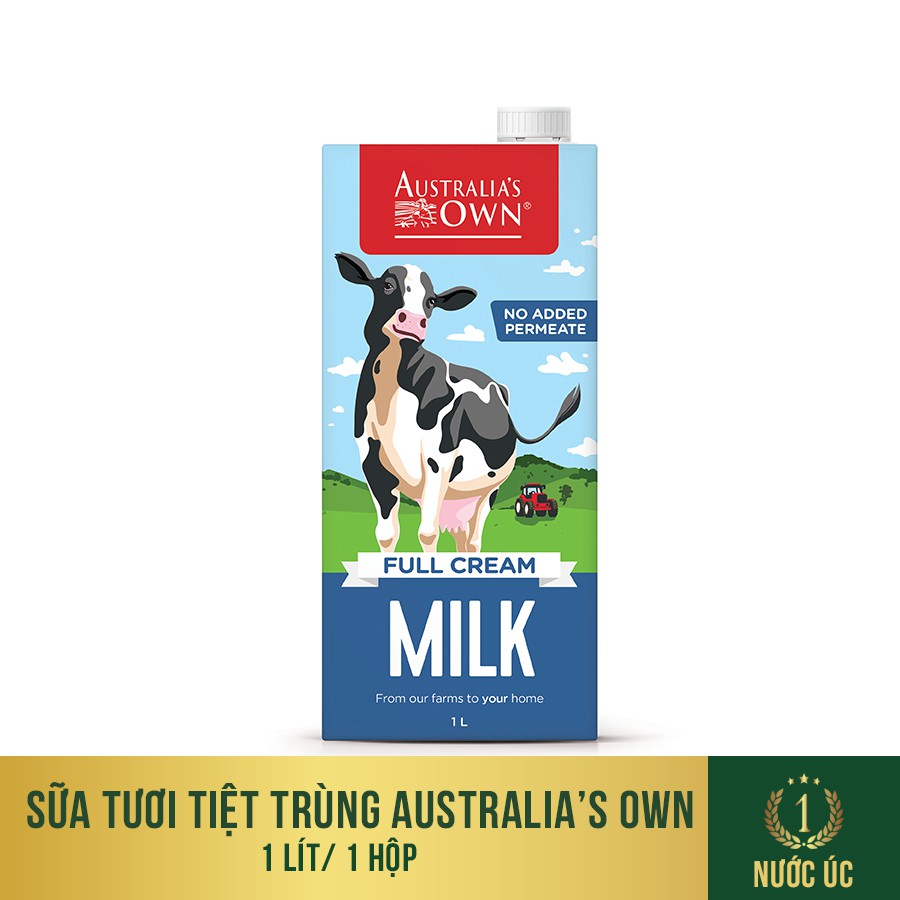 Australia's Own Sữa Tươi Úc Nguyên Kem 1L date t1/2023