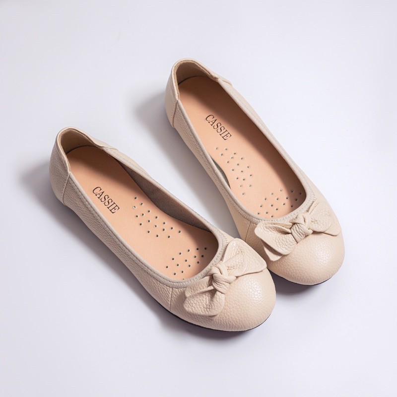 Giày Bệt Nơ Da Mềm Đế Cao Su Đúc Chuẩn Form | BigBuy360 - bigbuy360.vn