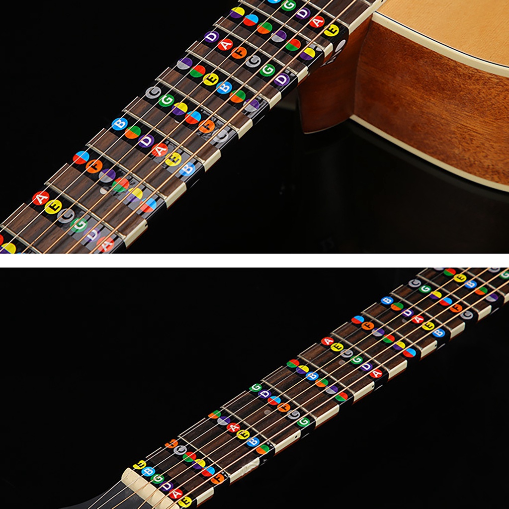 Miếng dán nốt nhạc - đánh dấu tên nốt nhạc trên cần đàn Guitar | Guitar Note Sticker - Decal |