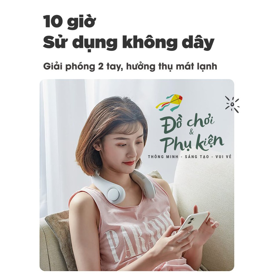 Quạt mini đeo cổ chính hãng JisuLife - Thiết kế vượt trội - Bảo hành chính hãng | BigBuy360 - bigbuy360.vn