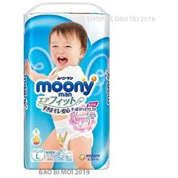 Bỉm Moony Tã Dán NB90 , S84 , M64 . L54 , XL44 / Tã Quần M58 , L44 , XL38 , XXL26 Có Hàng Cộng Miếng