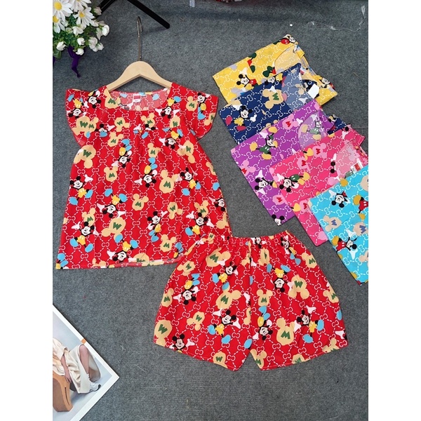Bộ đùi in hoa vải mềm , phom dưới 55kg
