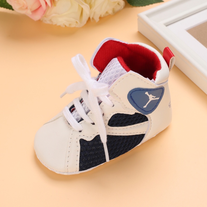 Giày Thể Thao Bằng Da PU Đế Cotton Chống Trượt Dành Cho Bé Trai Sơ Sinh Tập Đi