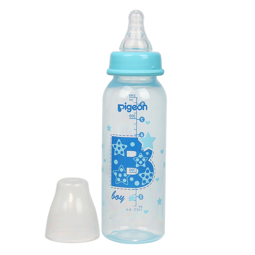 Bình sữa Pigeon 240ml PP bé trai (> 4 tháng)