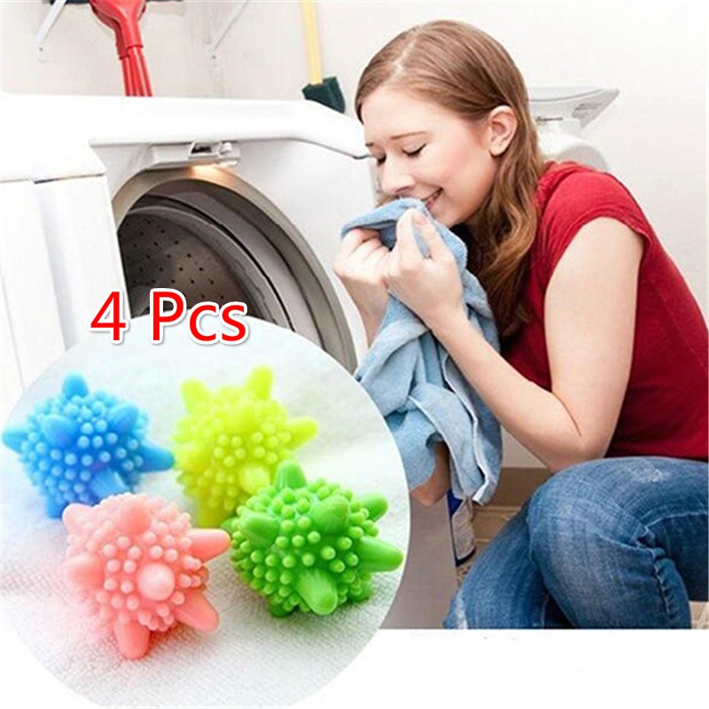 Bộ 4 bóng giặt đồ nhiều màu sắc sử dụng tiện lợi