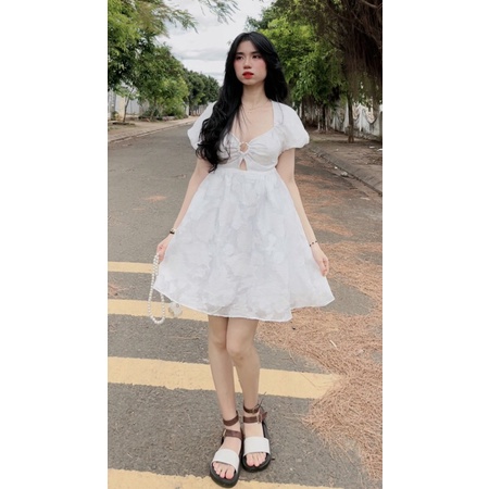 ĐẦM TAY PHỒNG KHOÉT LƯNG RÚT NGỰC