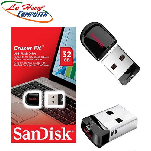 USB SanDisk CZ33 Cruzer Fit 32GB - USB 2.0 - Hàng Chính Hãng