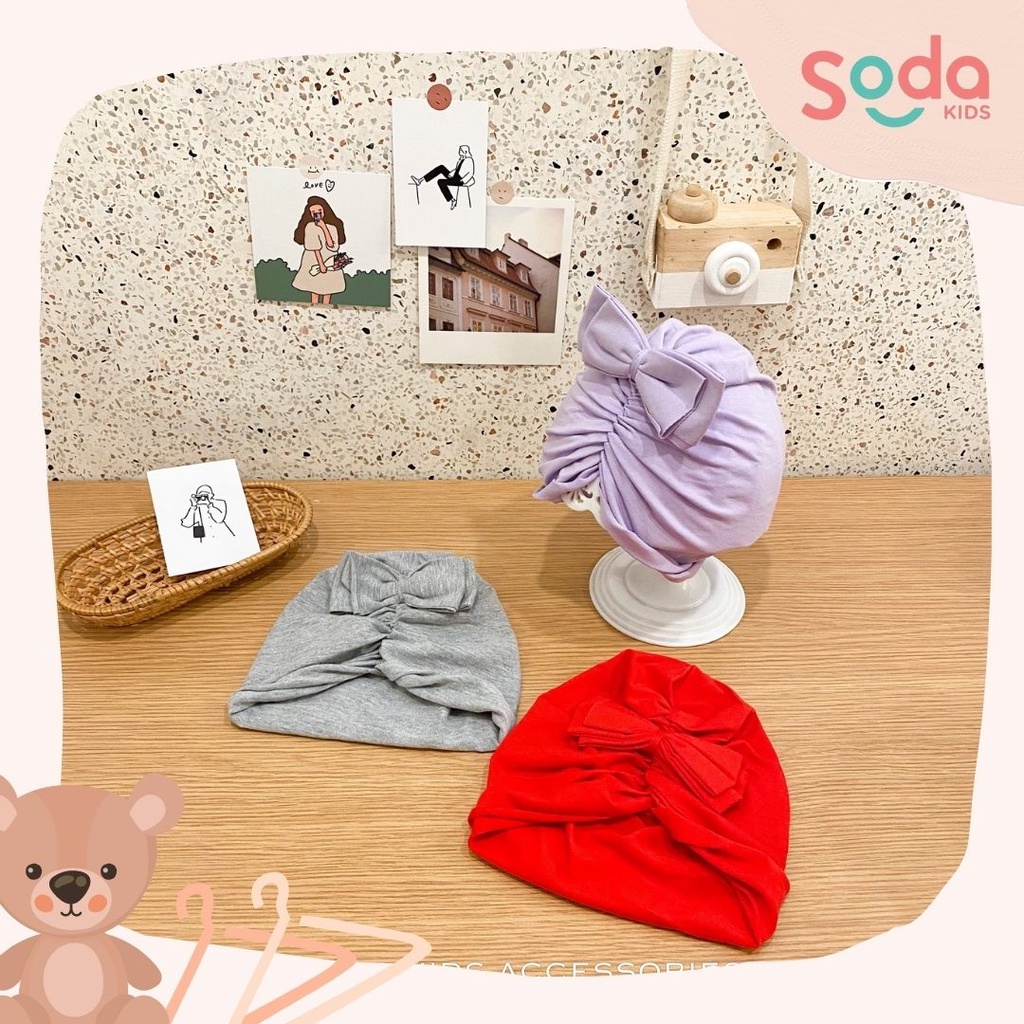 [Chính hãng] Băng đô mũ nơ cho bé gái 4 (Ảnh thật)