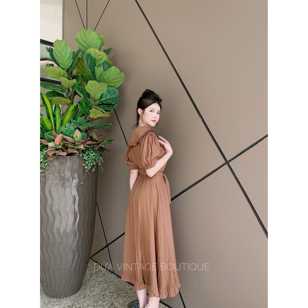 Đầm maxi cổ bẻ dáng suông cao cấp | BigBuy360 - bigbuy360.vn