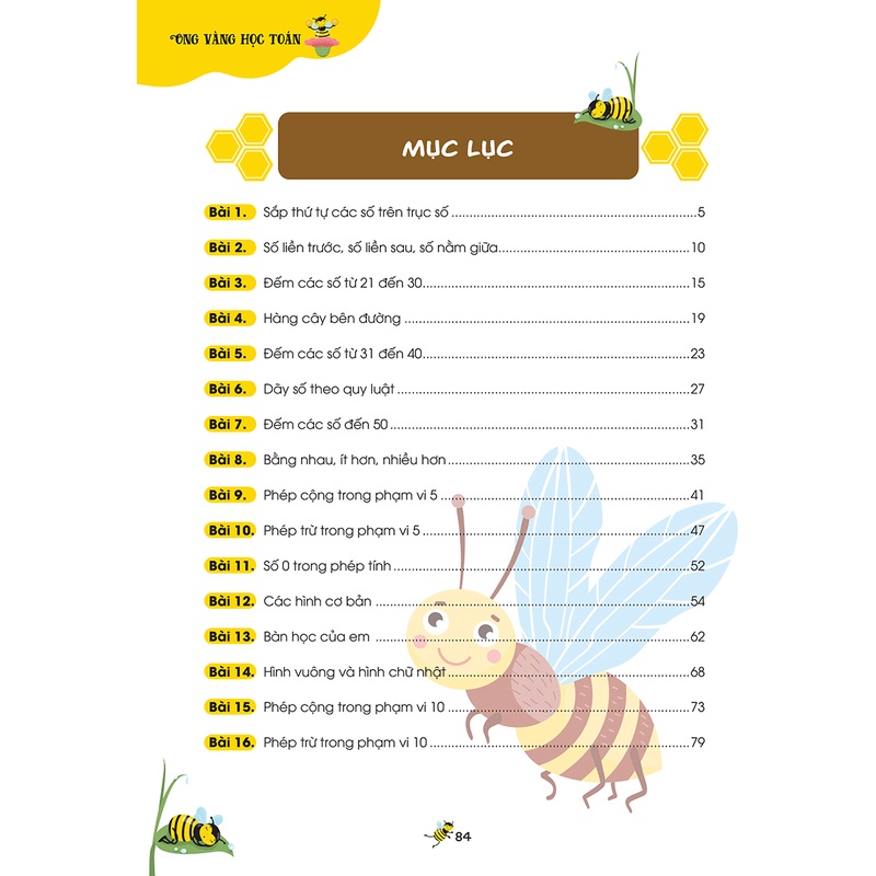 Sách Ong Vàng Học Toán Dành Cho Trẻ 4-6 Tuổi - Tập 3