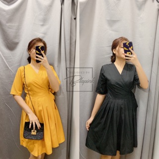 Đầm đắp chéo xếp li - kimo dress