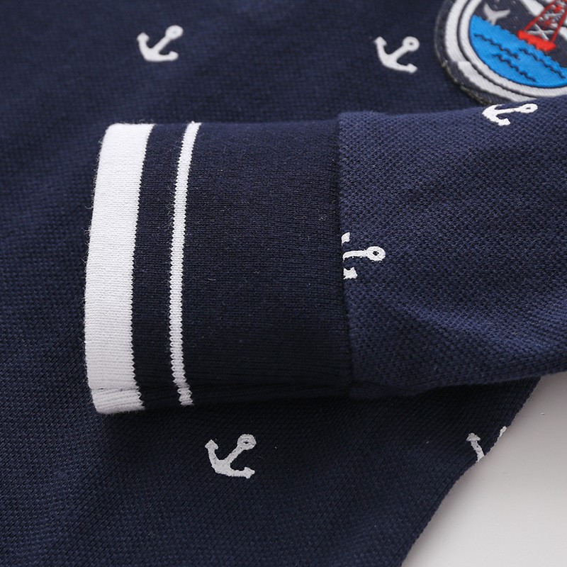 áo POLO dài tay họa tiết cánh buồm cho bé siêu yêu 2021