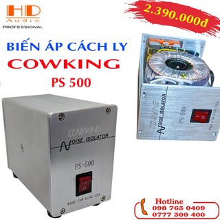 Biến áp cách ly audio 220v/100v cowking ps500 cao cấp - cowking ps500
