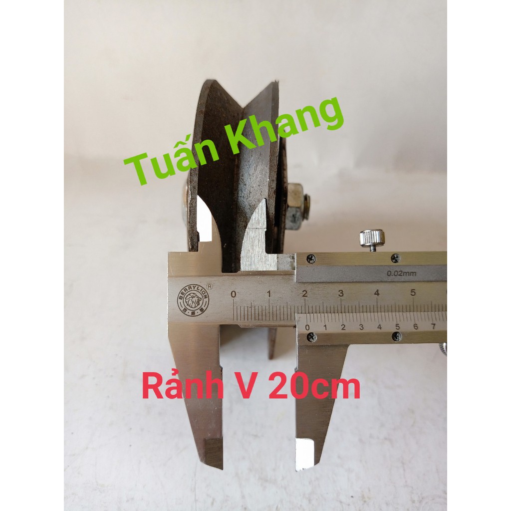Bánh xe cửa sắt rảnh V