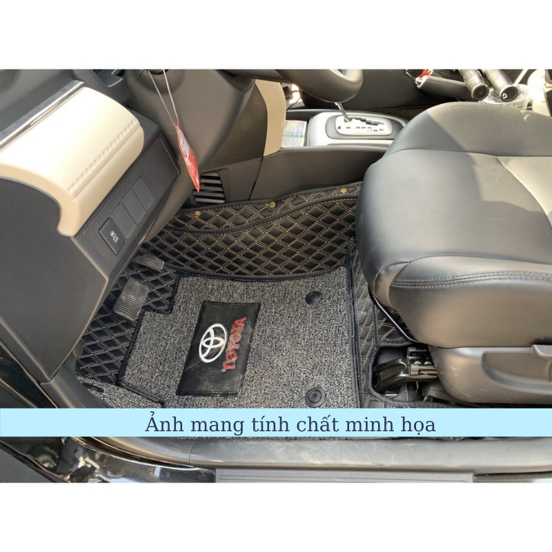 [Da Cacbon Elite] Thảm lót sàn ô tô - Thảm trải sàn ô tô 5D 6D da Cacbon Elite cao cấp Toyota Rush chống nước