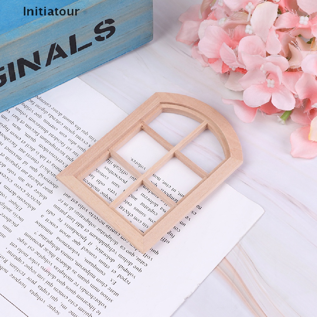 Cửa Sổ Mini Bằng Gỗ Tỉ Lệ 1: 12 Dùng Trang Trí Nhà Búp Bê