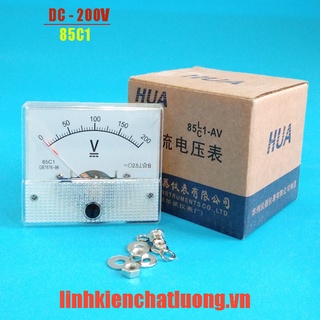 Vôn kế cơ dc 200v 85c1 đo áp 0-200v chính hãng hua
