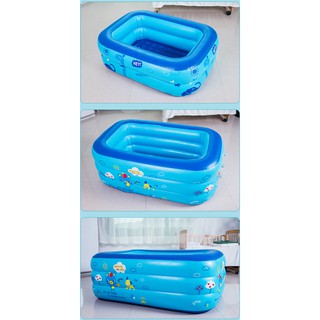 Bể bơi mini 3 tầng trong nhà cho bé  + Tặng ngay 1 Bơm bể bơi cao cấp (150 x 100 x 55 cm)