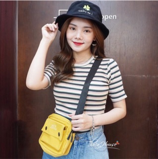 Áo thun gân crotop sọc 32