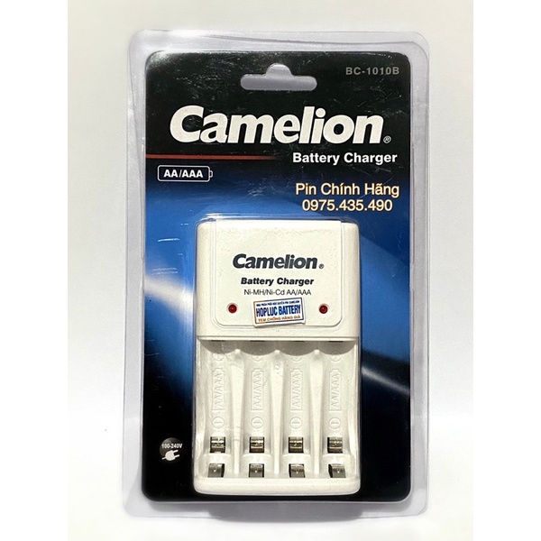 Combo Bộ Sạc AA AAA Camelion BC-1010B Kèm 4 Pin Sạc AA 2700 mAh Thế Hệ Mới