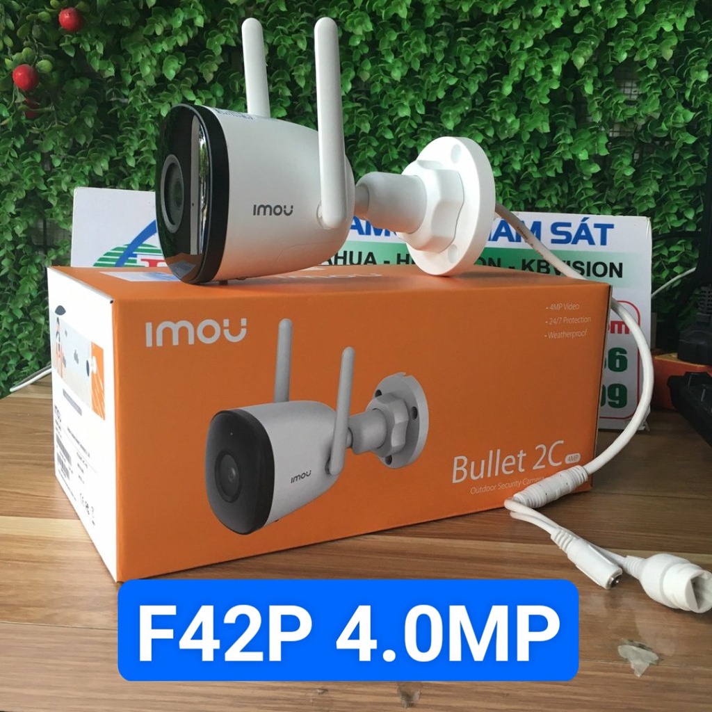 Camera IMOU F42P/F22P độ phân giải 4.0MP/2.0MP Ngoài trời chống nước, chính hãng fullbox 100%