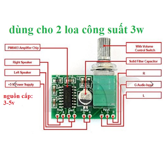 Mạch khuếch đại âm thanh 2 kênh 30W